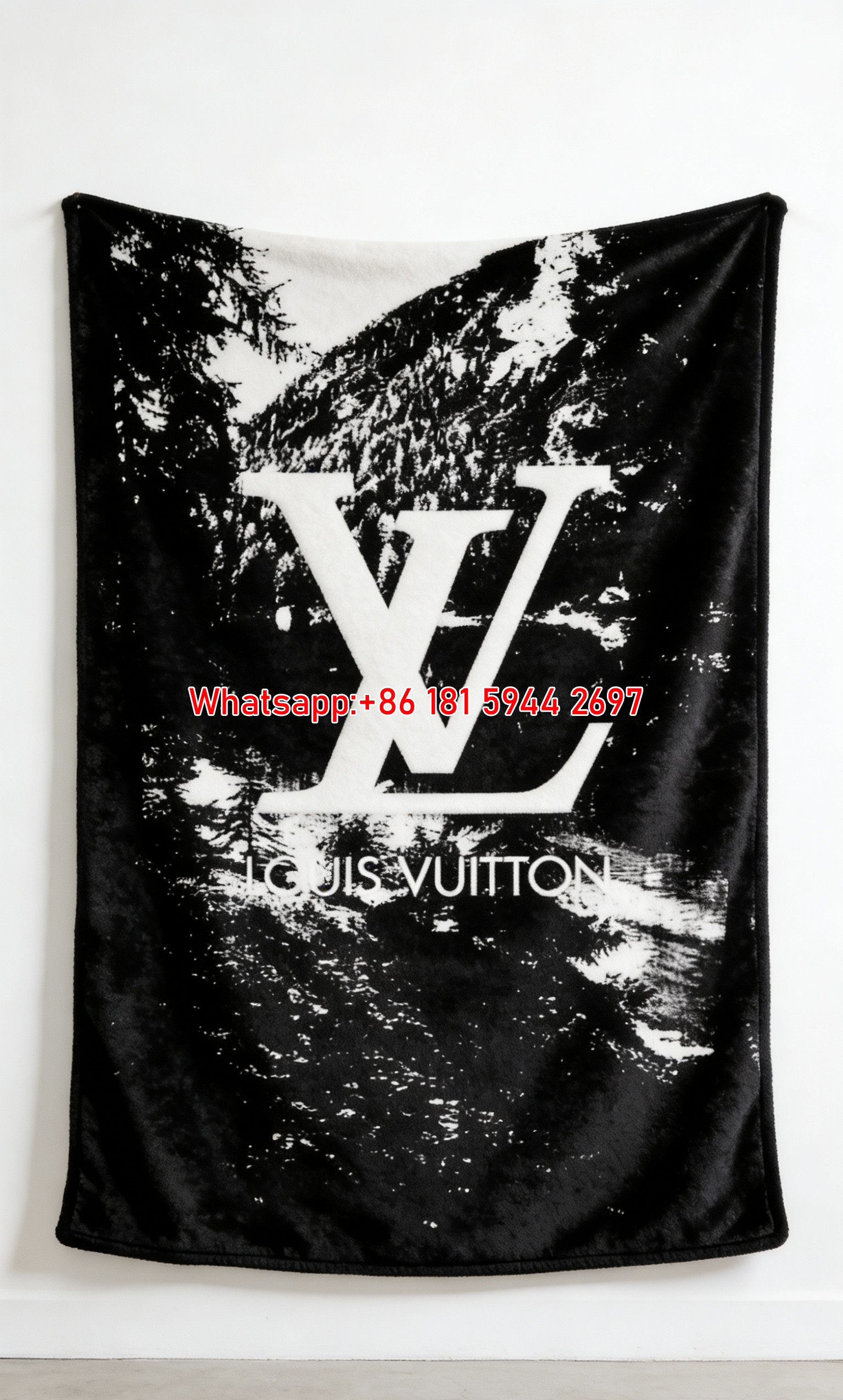 LV Monochrome Forest Flannel Sofa Blanket 398